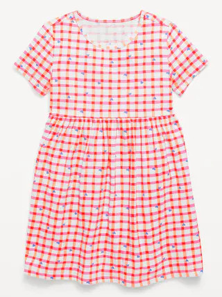 Printed Short-Sleeve Jersey-Knit Dress for Toddler Girls | Old Navy (US)
