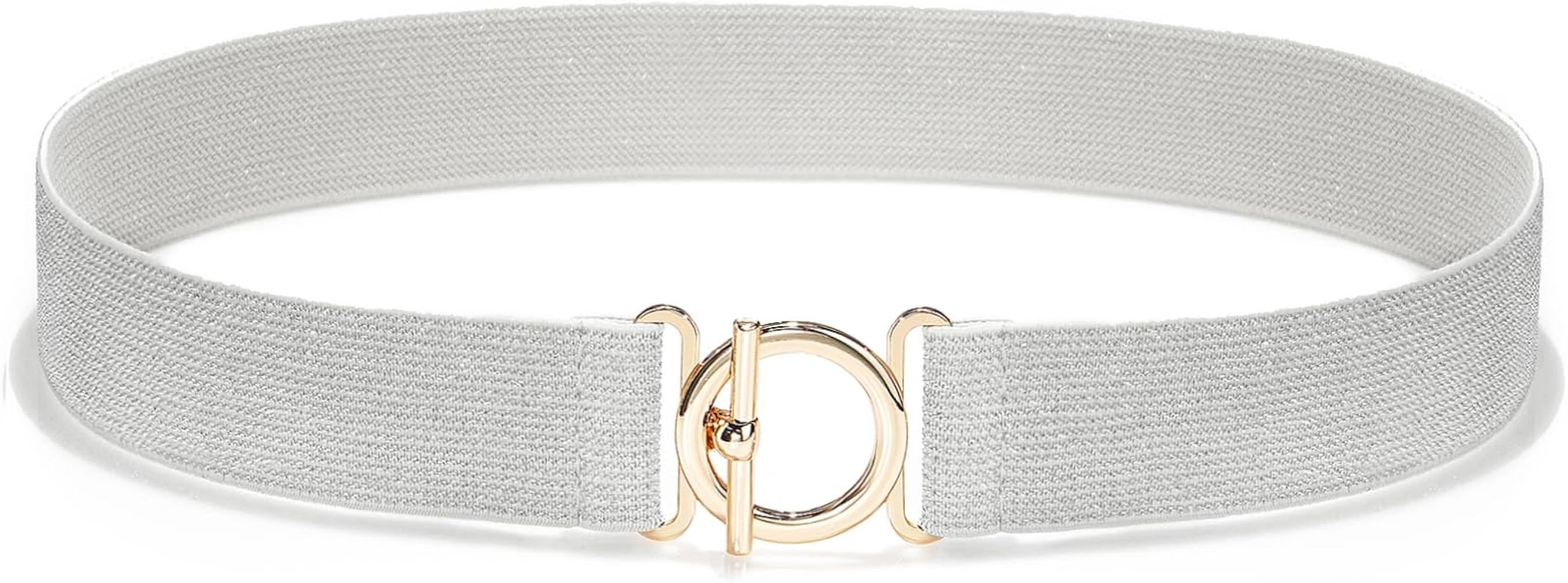 Glamorstar Elastic Belts for Women Skinny Stretchy Waist Belts for Dresses Silver Gold Buckle 95c... | Amazon (CA)