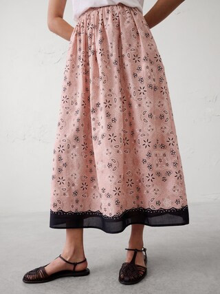 Voile Long Midi Skirt | Banana Republic Factory