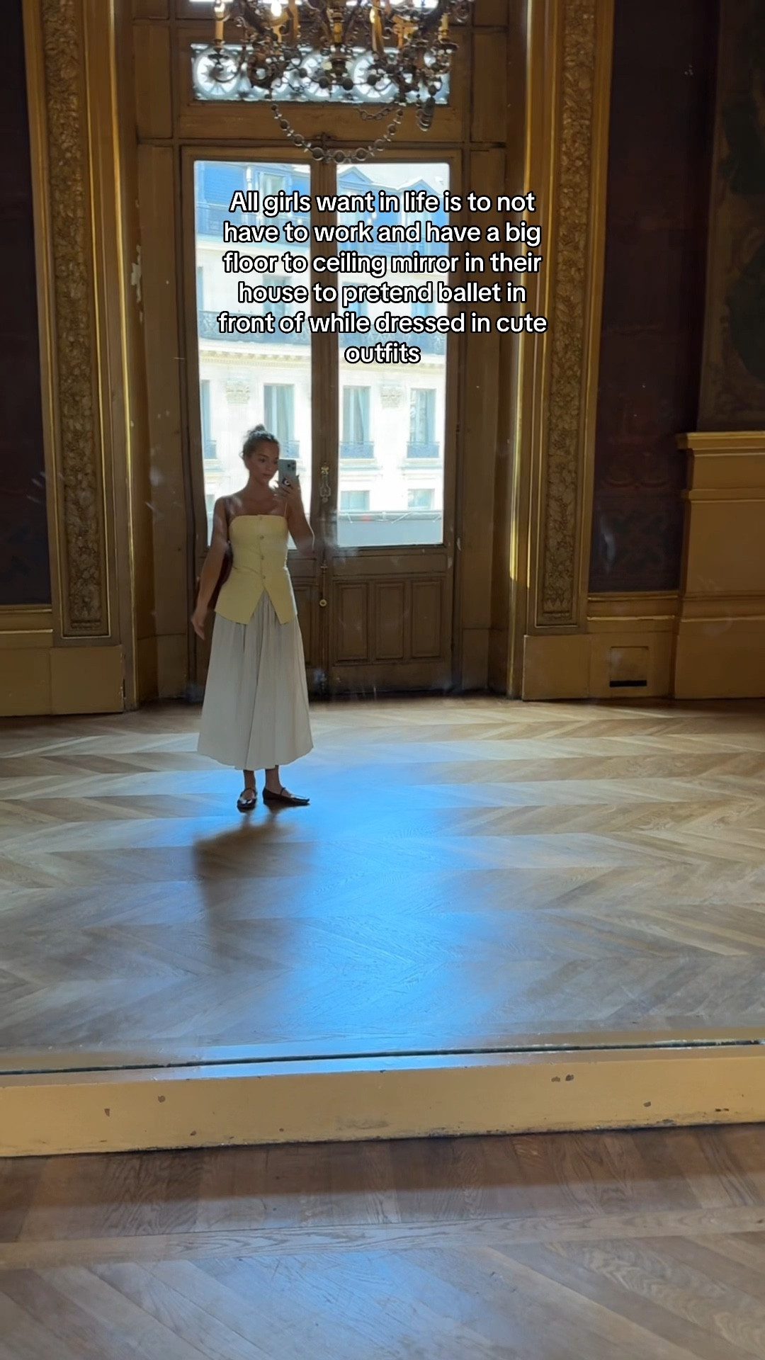 Very demure very mindful very cutesie 💛 
#summeroutfit #fall #yellowtop #yellow #cutetop #vest #longskirt #ballet #balletcore

#LTKVideo #LTKTravel #LTKStyleTip