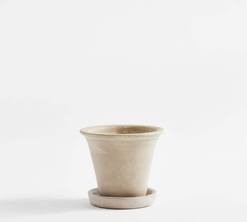 Provence Scalloped Edge Outdoor Planters - Clay | Pottery Barn (US)