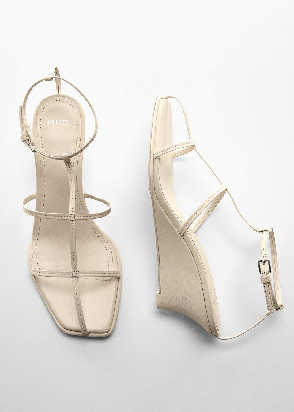 Leather straps sandals -  Women | Mango USA | MANGO (US)