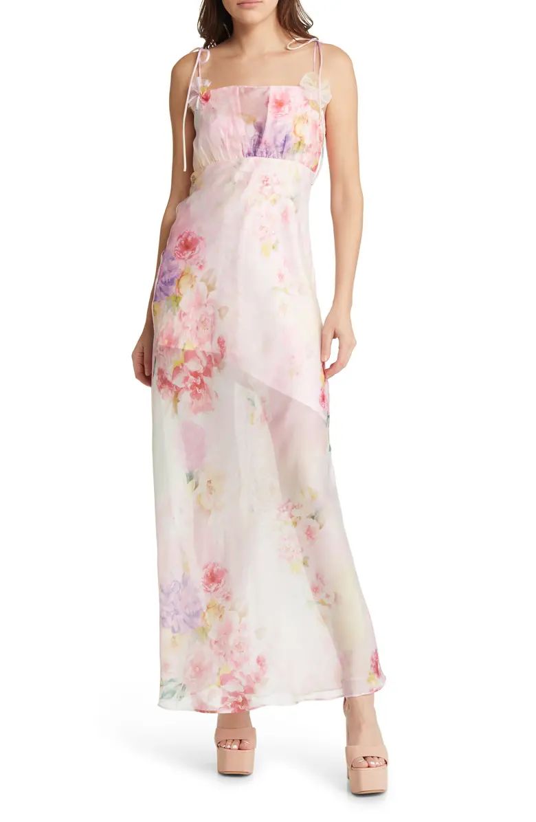Lisa Floral Organza Maxi Dress | Nordstrom