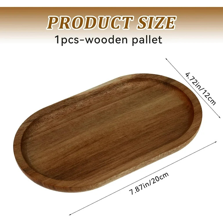 Oval Charcuterie Plates 7.8”×4.6” Wooden Serving Trays Board Decorative Tray Natural Wood Se... | Walmart (US)