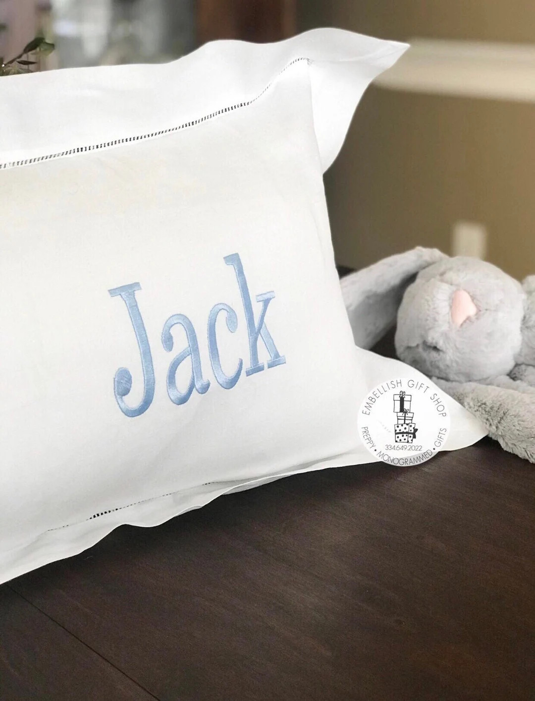 Monogrammed Pillow Sham |Personalized Baby Gift Boudoir Pillow| Monogram Baby Pillow Decorative H... | Etsy (US)