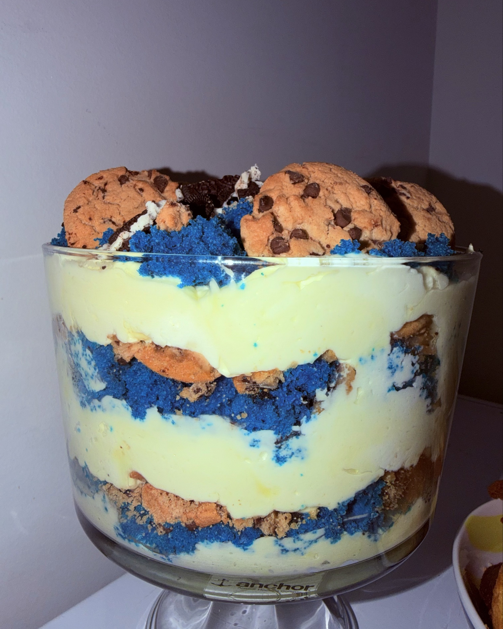 finally made the Cookie Monster banana pudding & it turned out great! Found the recipe on Pinterest & TikTok! Ingredients linked to this post😍💙😋