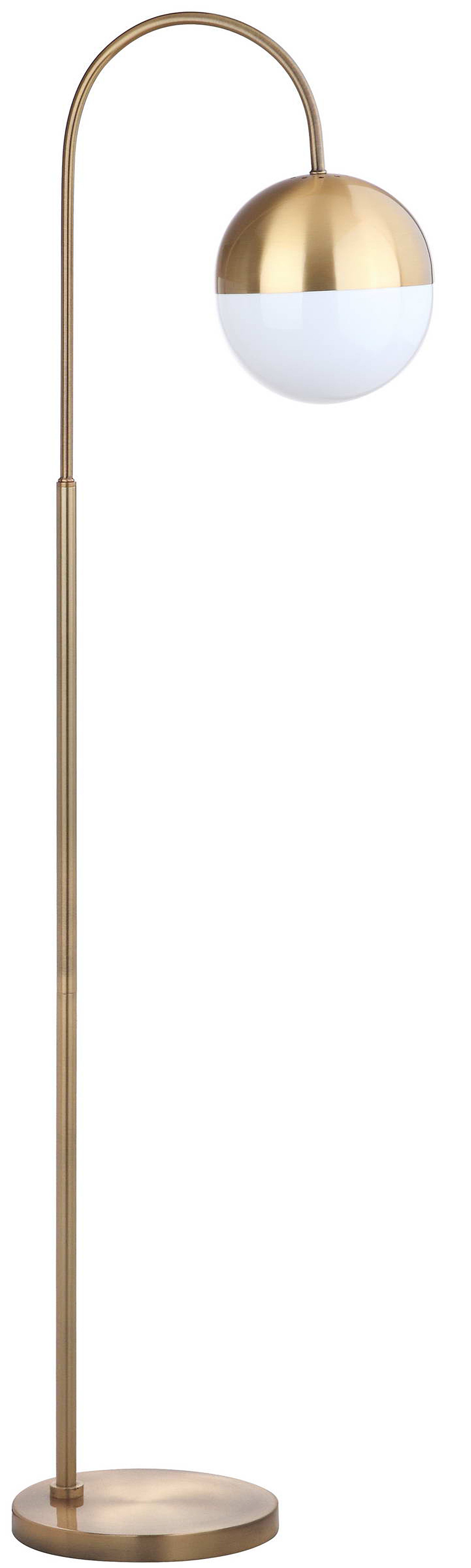 Safavieh Jonas 55.5 in. H Modern Glam Curved Floor Lamp, Brass Gold | Walmart (US)