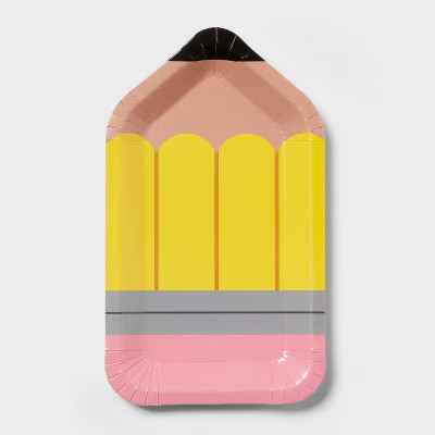 10ct Pencil Shaped Snack Plate, Teacher Supplies - Spritz™ | Target