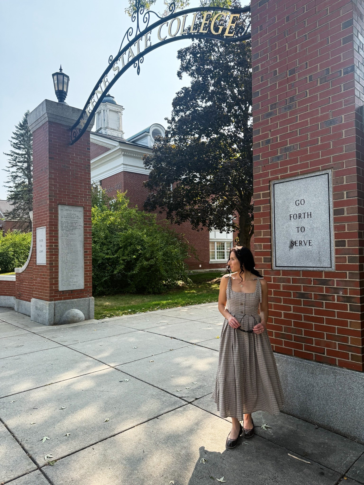 Finally got to visit @brett_lancaster24 ‘s alma mater @keenestatecollege ❤️

This Moon River dress is perfect for an intro to fall fit 🍂🍁🍃

#LTKSeasonal #LTKFindsUnder100 #LTKStyleTip