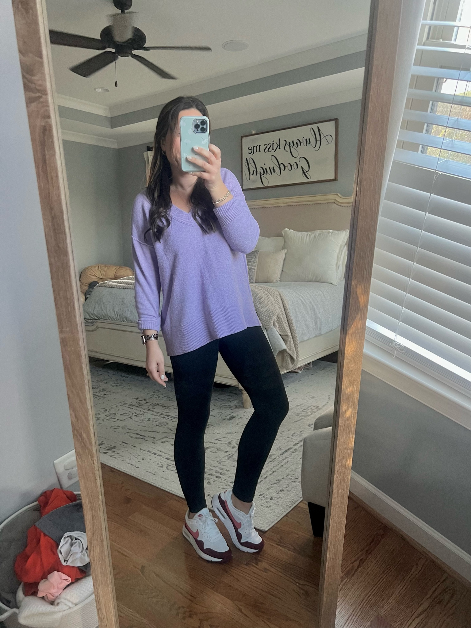 Sized down to an XS in this super soft sweater! 

Leggings-smalls
Shoes- if between sizes size up 1/2 size 

#LTKStyleTip #LTKBeauty #LTKGiftGuide