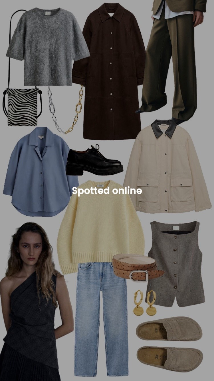 New in - spotted online. 
Mostly high street pieces ✨


Light grey jumper, cashmere, trench coat, wide leg trousers, blue shirt, loafers, lace ups, jacket, jeans, butter yellow, knitwear, asymmetric top, waistcoat, earrings, smart classic belt, animal print, necklace 

#LTKstyletip #LTKuk #LTKeurope