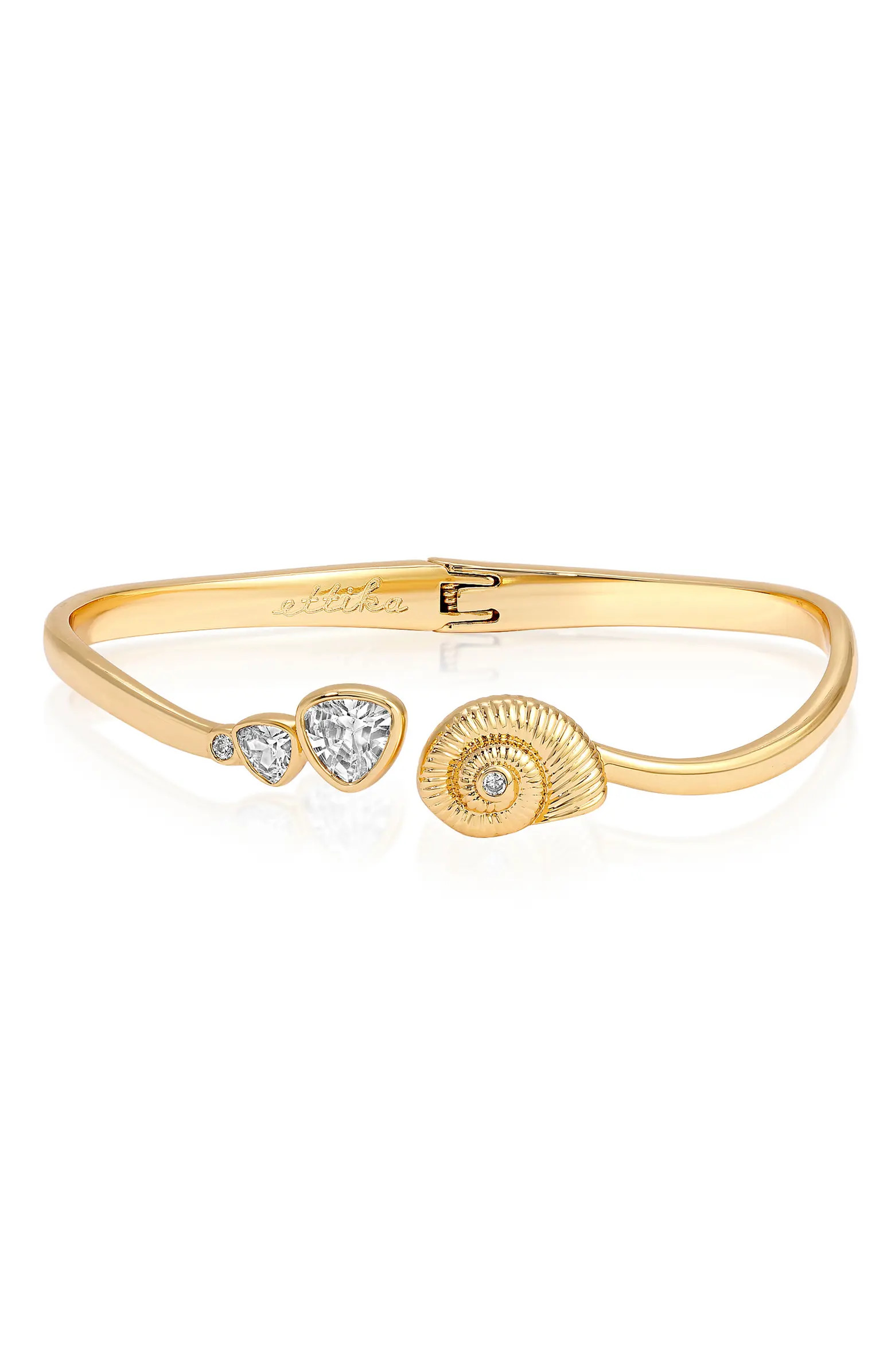 Ettika Swirl Shell Hinge Cuff Bracelet | Nordstrom | Nordstrom