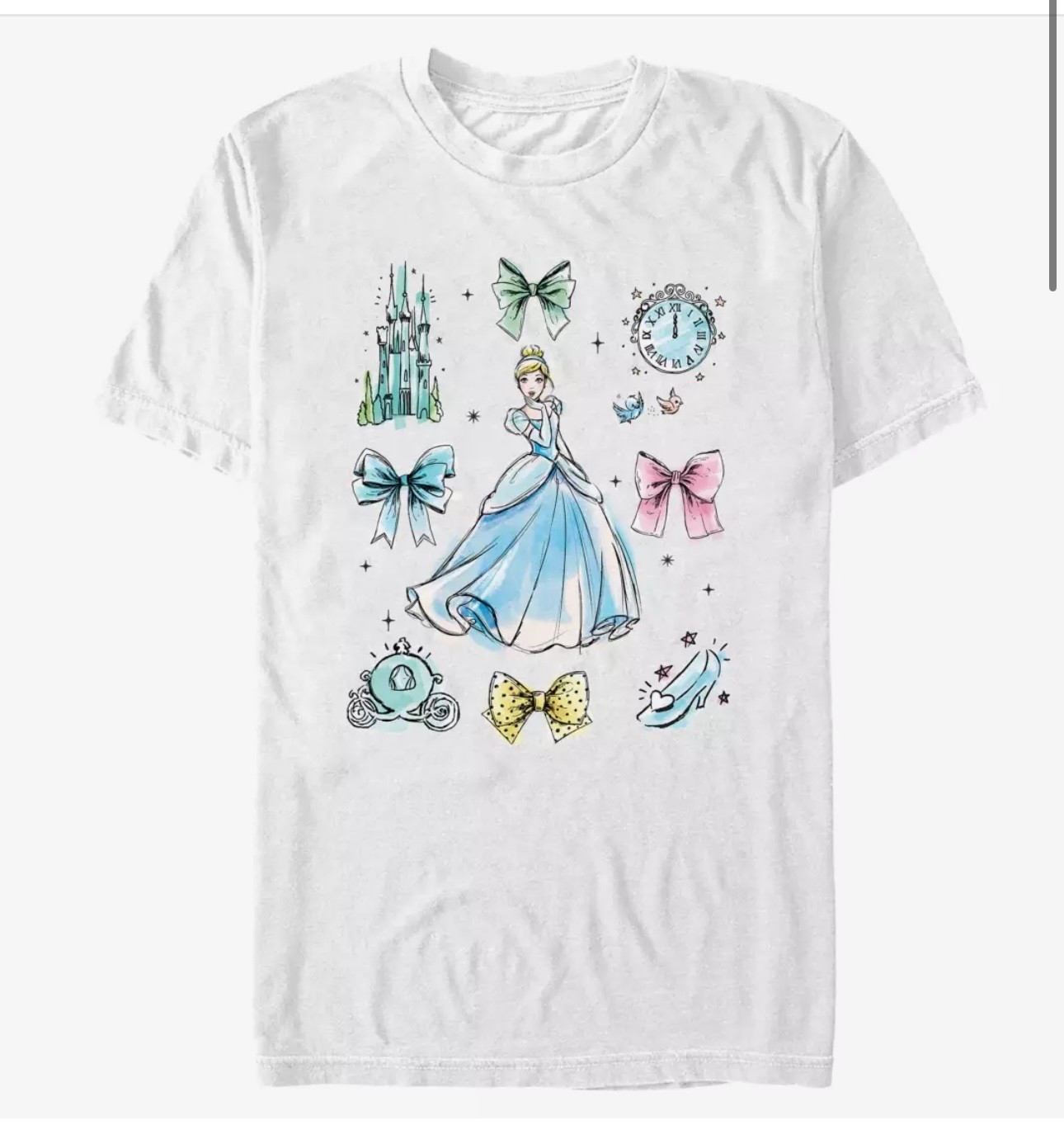New Cinderella Disney princess bow coquette collection t shirtt