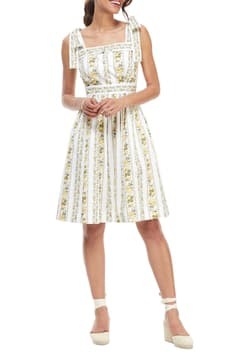 Arina Floral Stripe Tie Shoulder SundressGAL MEETS GLAM COLLECTION | Nordstrom