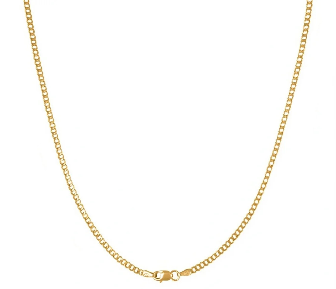 14K Yellow Gold Light-Weight Curb Chain Necklace | Shop Simon
