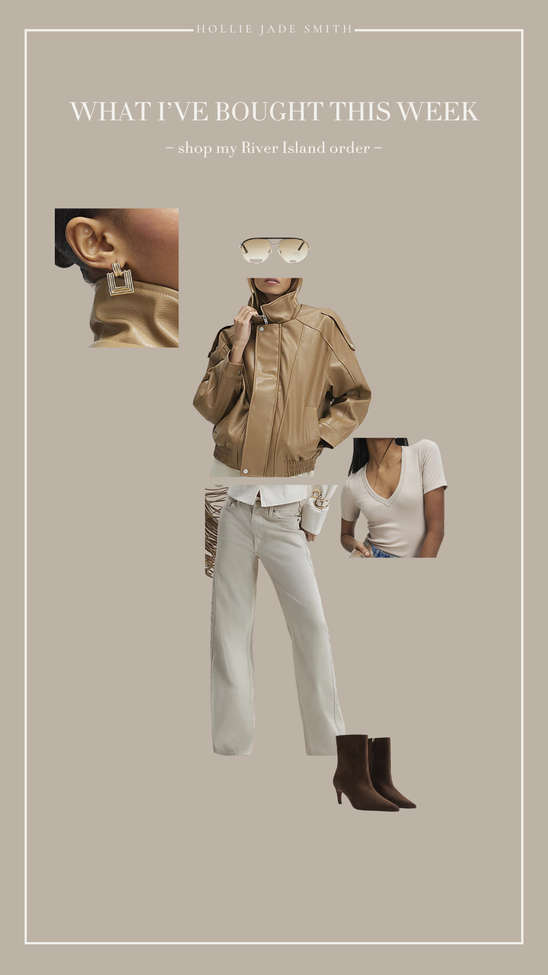 
What I bought from River Island | Spring New In. 

Spring officially starts next week and while I’m so ready for longer days and a bit of sunshine, the in-between dressing is difficult to navigate. One minute it feels warm and the next it’s back to winter again.

I didn’t want to buy loads of new things, just a few bits I can throw on when I’m standing in front of my wardrobe feeling clueless.

This jacket was the first thing I added. It instantly has that effortless off-duty, cool-girl look even when thrown on with leggings and trainers (you all know how much I love wearing athleisure day to day).

God knows I’m a sucker for a relaxed straight leg jean. It’s the most universally flattering style on every body shape, immediately balances your proportions, elongates your legs and is by far the easiest style to dress up or down for different occasions. 

I wanted to keep it simple underneath with a neutral tee. I loved the sleeves on this one, it’s perfectly practical for those confusing-weather-days. 
Then added brown heeled ankle boots and gold details to glam everything up slightly. 

The whole outfit looks effortlessly cool, a bit YSL-coded and nothing overly styled, just versatile bits I know I’ll genuinely wear and get my moneys worth! 

Everything is linked if you’re looking for transitional basics too xx 





_
#SpringOutfits #RiverIsland #Haul #FunnelNeckJacket #CreamJeans #SuedeBoots #LeatherJacket #YSLInspired #LuxuryForLess #OffDutyOutfit #QuietLuxury #CoolGirlStyle #Basics #CapsuleWardrobe #SpringStyle #SpringFootwear #TransitionalOutfit #Denim  

 #LTKuk #LTKspring #LTKjeans