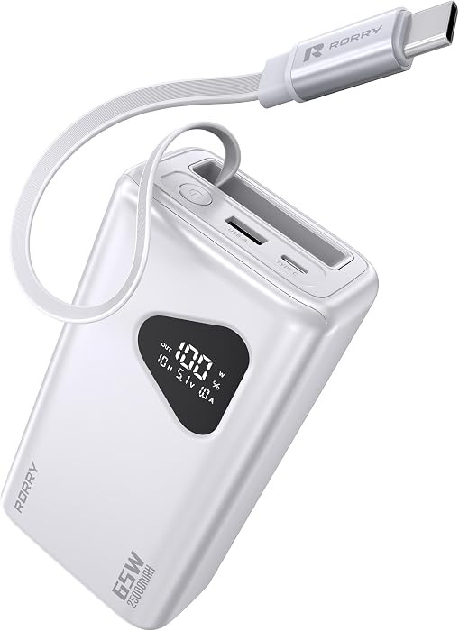 RORRY Laptop Power Bank, 25000mAh 65W Portable Laptop Charger Battery Bank PD Fast Charger Built ... | Amazon (US)