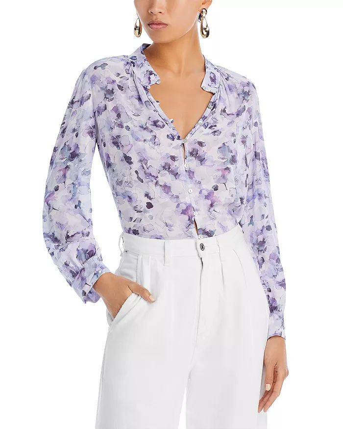 Shirred Button Front Blouse | Bloomingdale's (US)