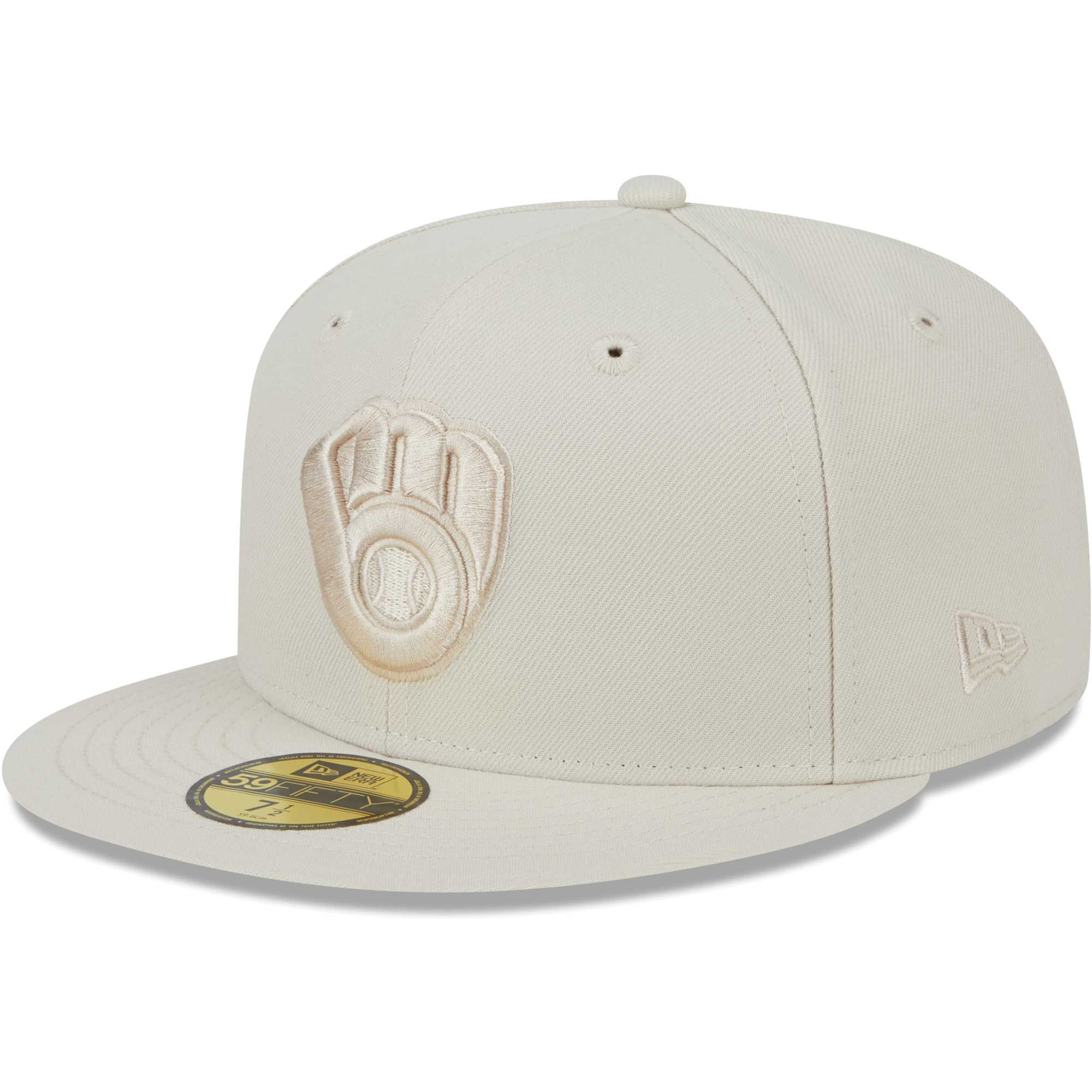 Milwaukee Brewers New Era Tonal 59FIFTY Fitted Hat - Khaki | Fanatics