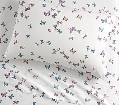 Monique Lhuillier Organic Butterfly Sheet Set | Pottery Barn Kids