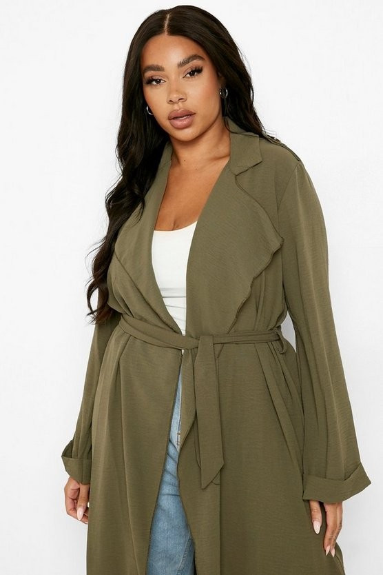 Plus Lightweight Waterfall Duster Jacket | Boohoo.com (US & CA)