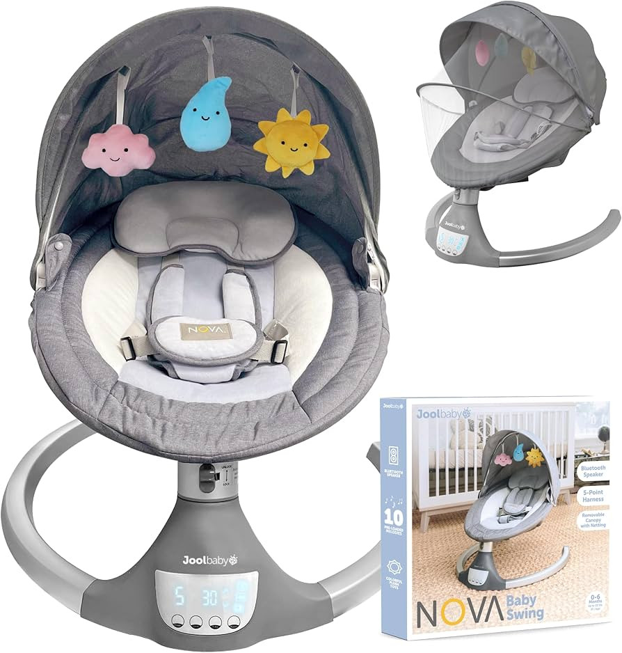 Nova Baby Swing for Newborns - Electric Motorized Infant Swing, Bluetooth Music, 10 Preset Melodi... | Amazon (US)