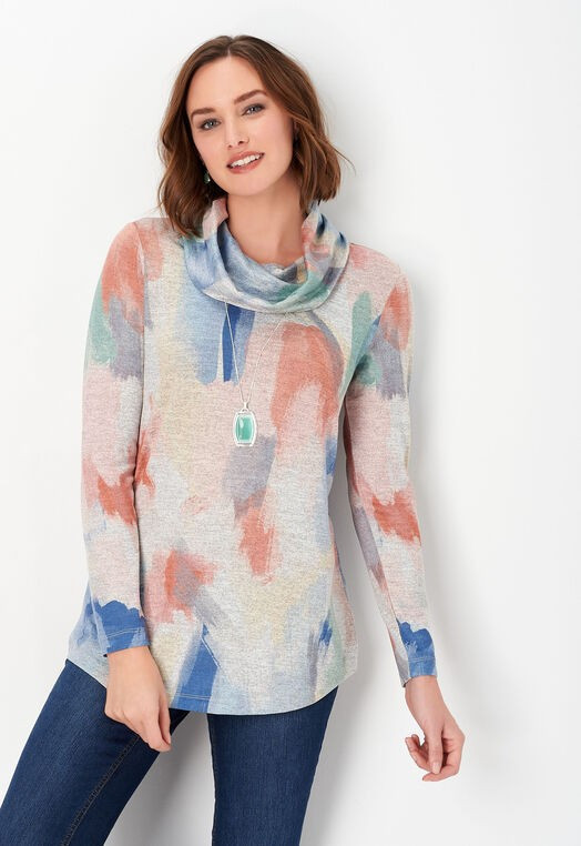 Abstract Print Cowl Top - CBK Web Store | Christopher & Banks (US)