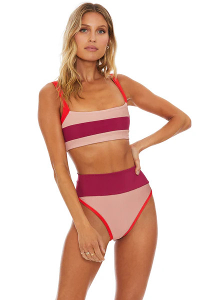 Emmy Bottom Merlot Colorblock | Beach Riot
