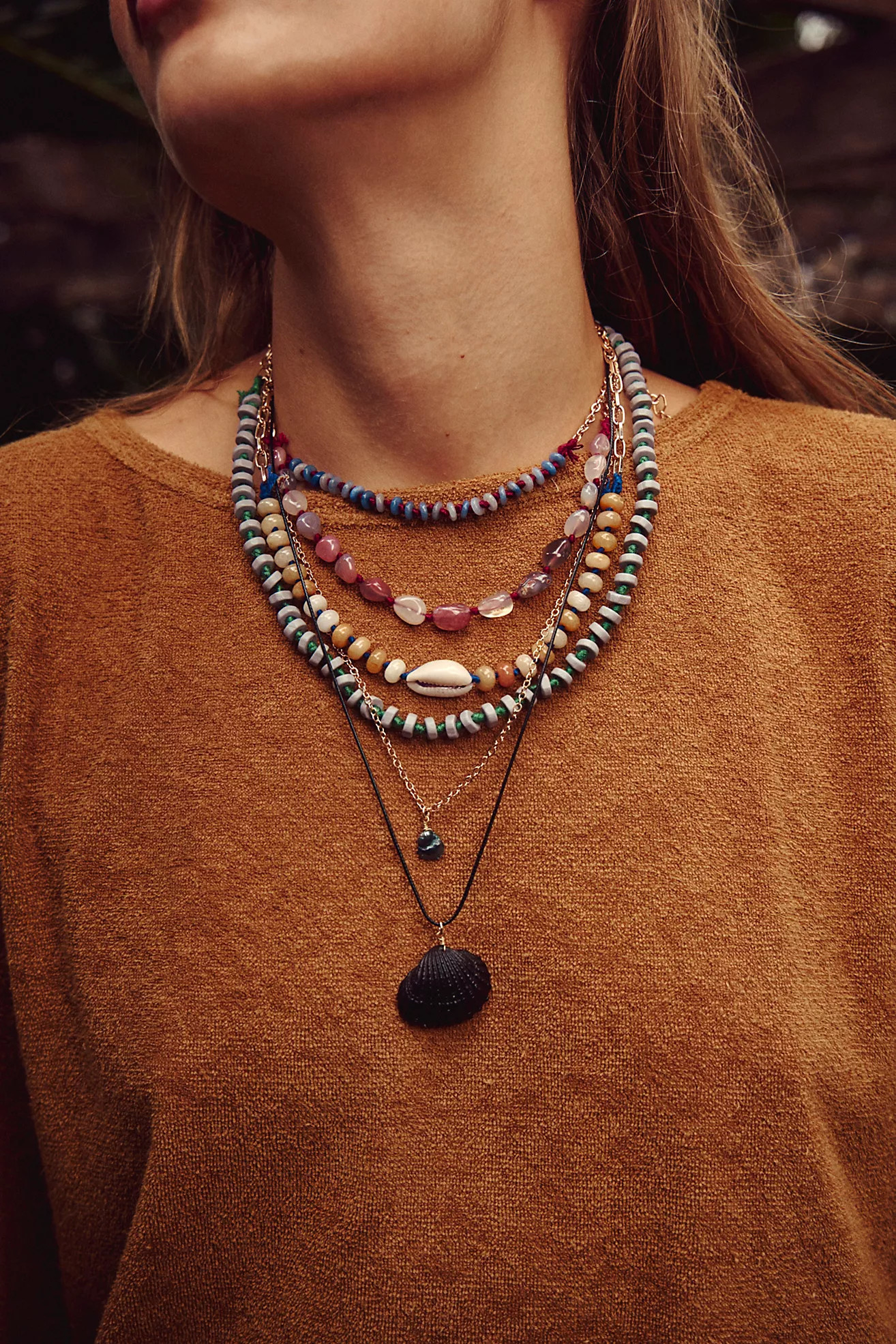 Hailee Semiprecious Beaded Necklace | Free People (Global - UK&FR Excluded)