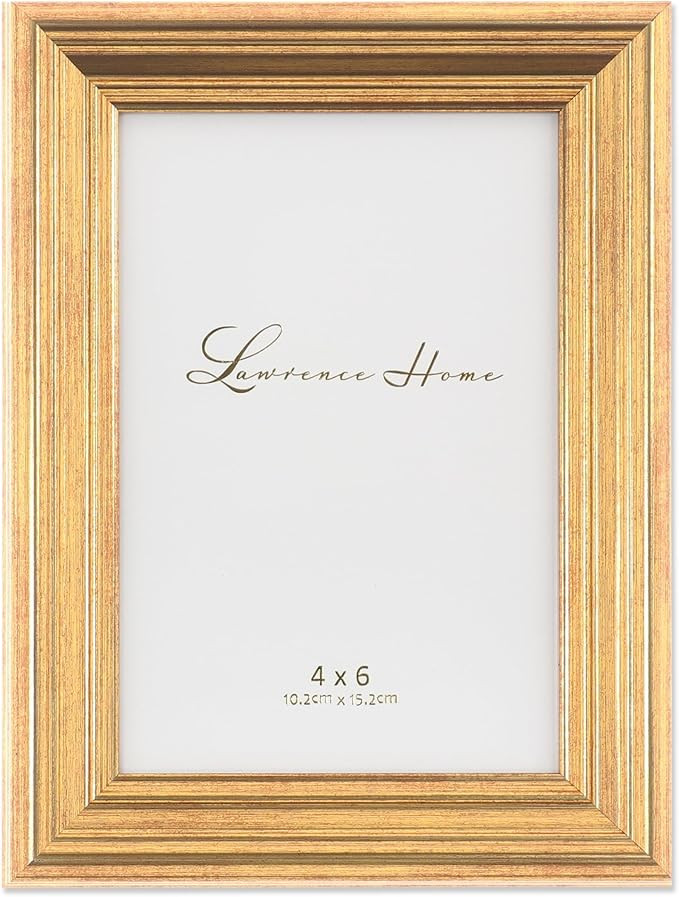 Lawrence Frames Sutter Burnished Picture Frame, Gold, 4x6 | Amazon (US)
