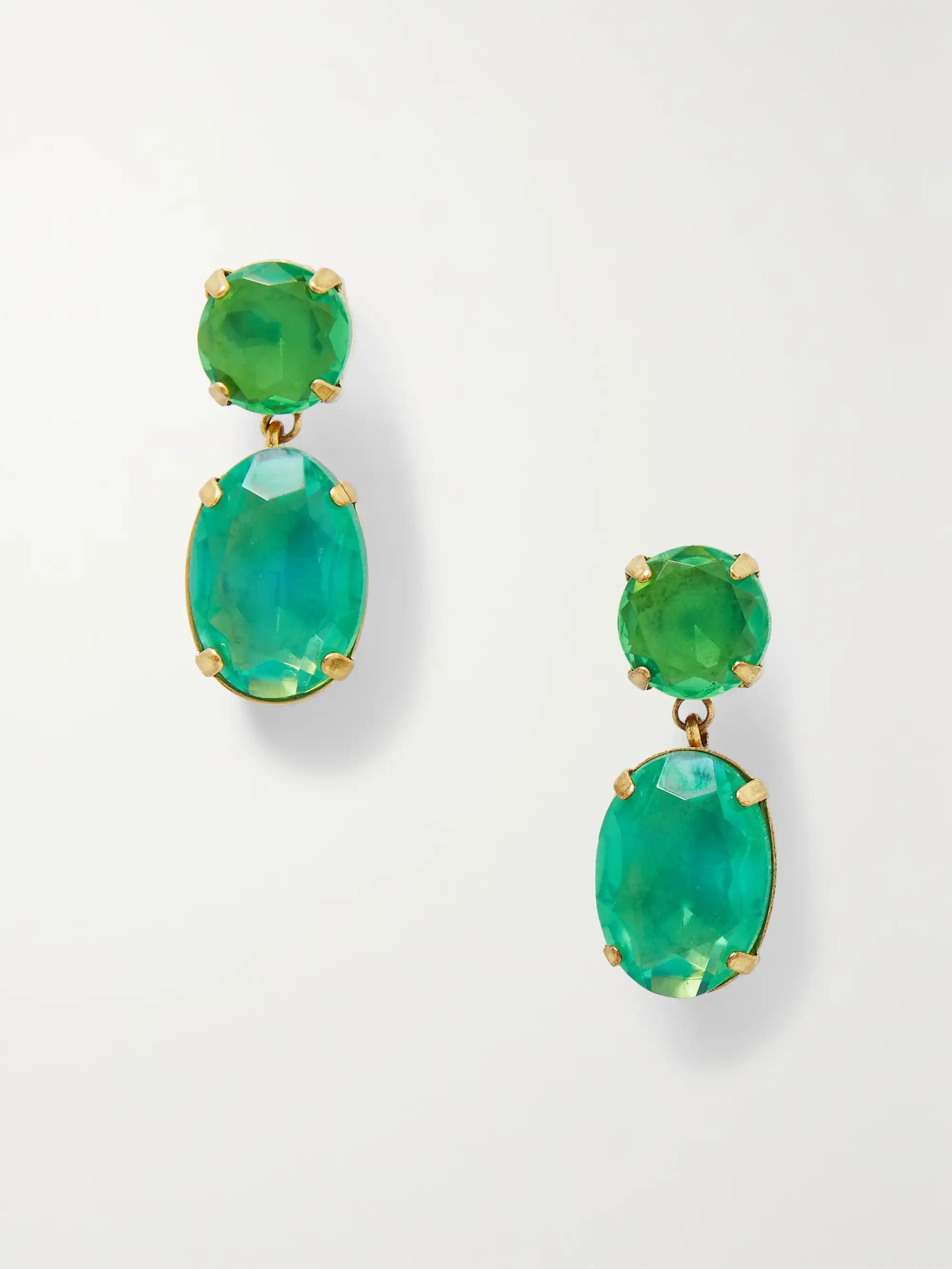 Gold-tone crystal earrings | NET-A-PORTER (UK & EU)