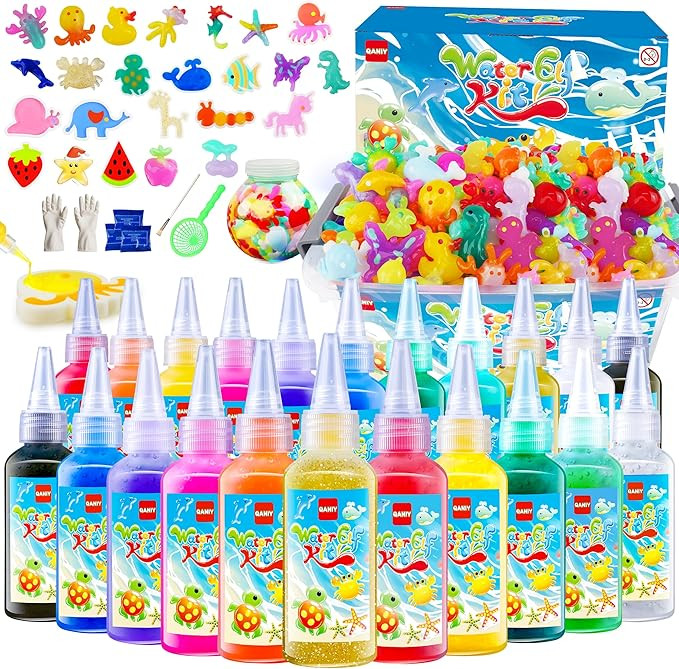 Magic Water Elf Toy Kit for Kids with 20 Gels and 24 Molds, Aqua Fairy,Fun DIY Craft Kit, Squishy... | Amazon (US)