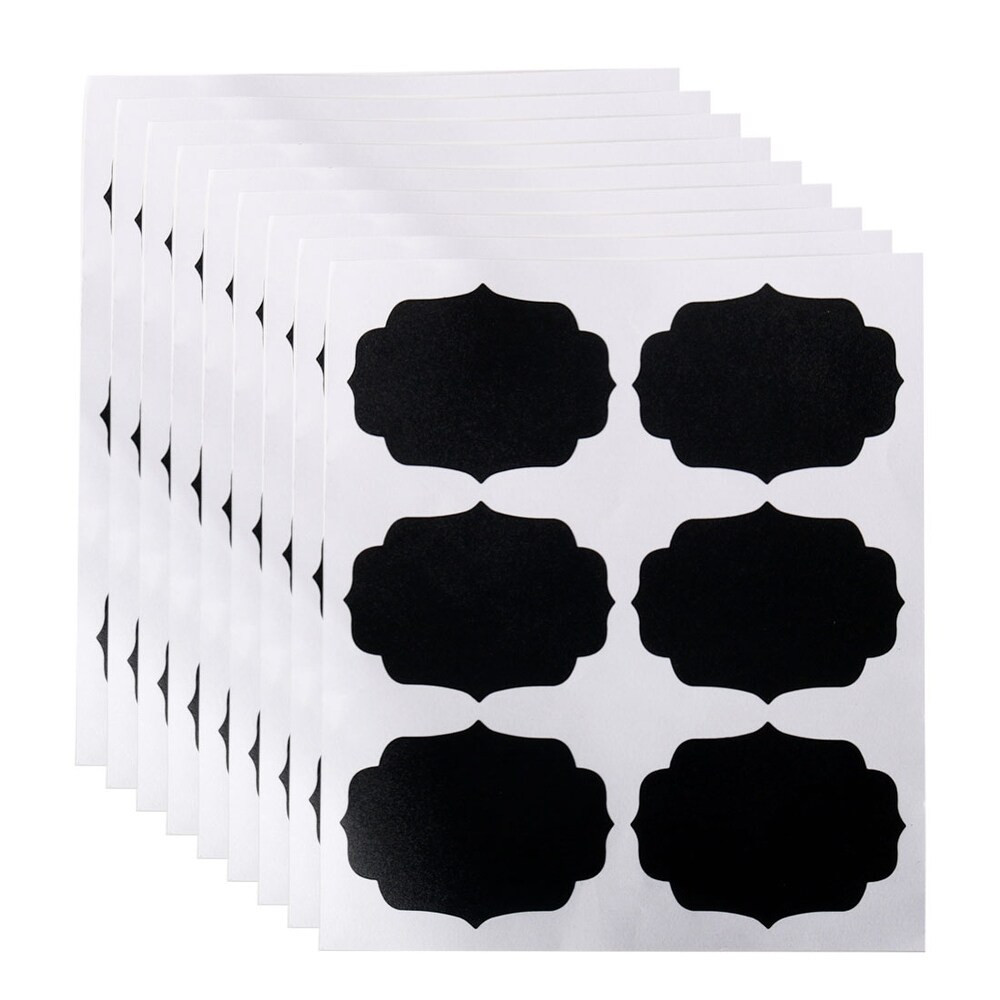 54pcs Chalkboard Labels Water-resistant Reusable Blackboards Storage Sticker - Black (54pcs) | Bed Bath & Beyond