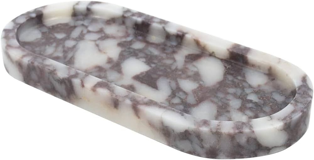 FutureStone 100% Natural Luxury Calaccata Viola Marble Small Hand Towel Tray Holder Organizer, Ma... | Amazon (US)
