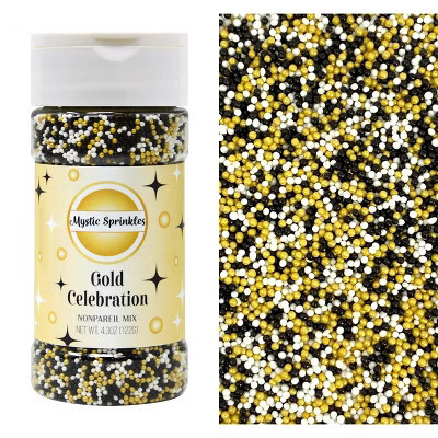 Mystic Sprinkles Gold Celebration Nonpareil Mix 4.3oz | Target