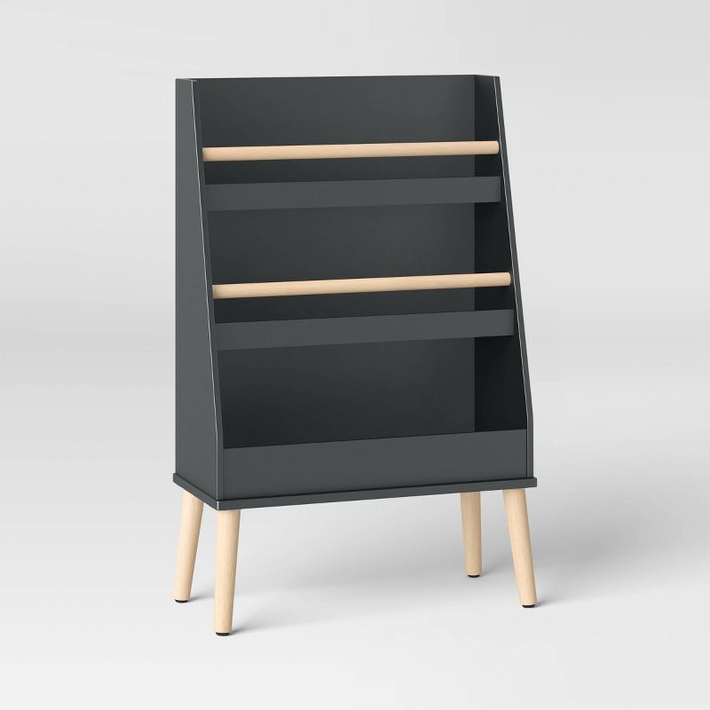 Modern Tall Three Shelf Bookshelf Dark Gray - Pillowfort™ | Target