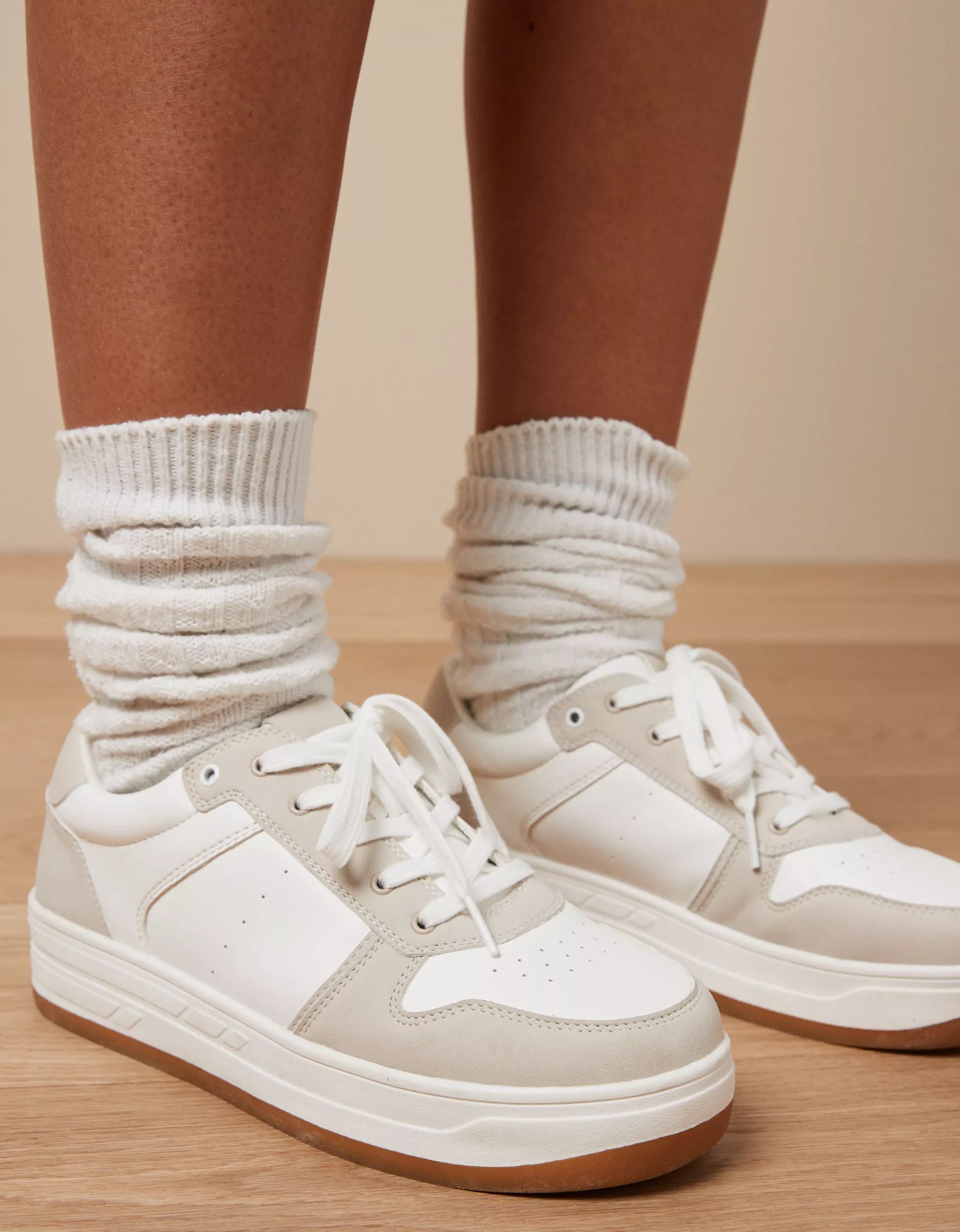 AE Embroidered Platform Sneaker | American Eagle Outfitters (US & CA)