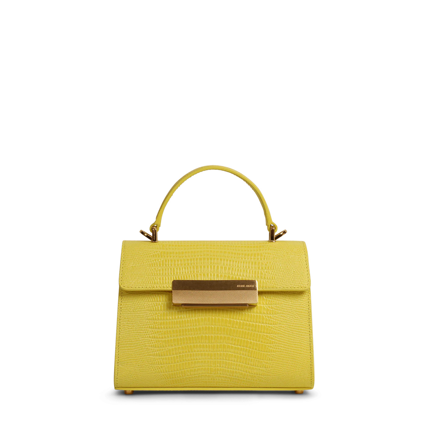 Mini Capucine Gold Edition - Limoncello Lizard Embossed Leather | ATELIERS AUGUSTE