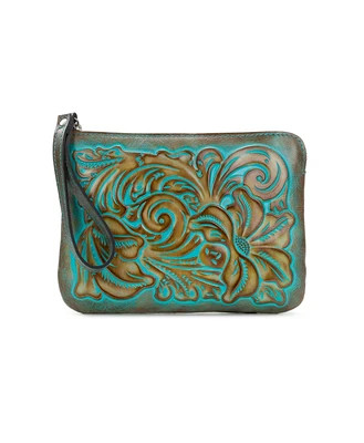 Cassini Wristlet - Tooled Turquoise | Patricia Nash Designs