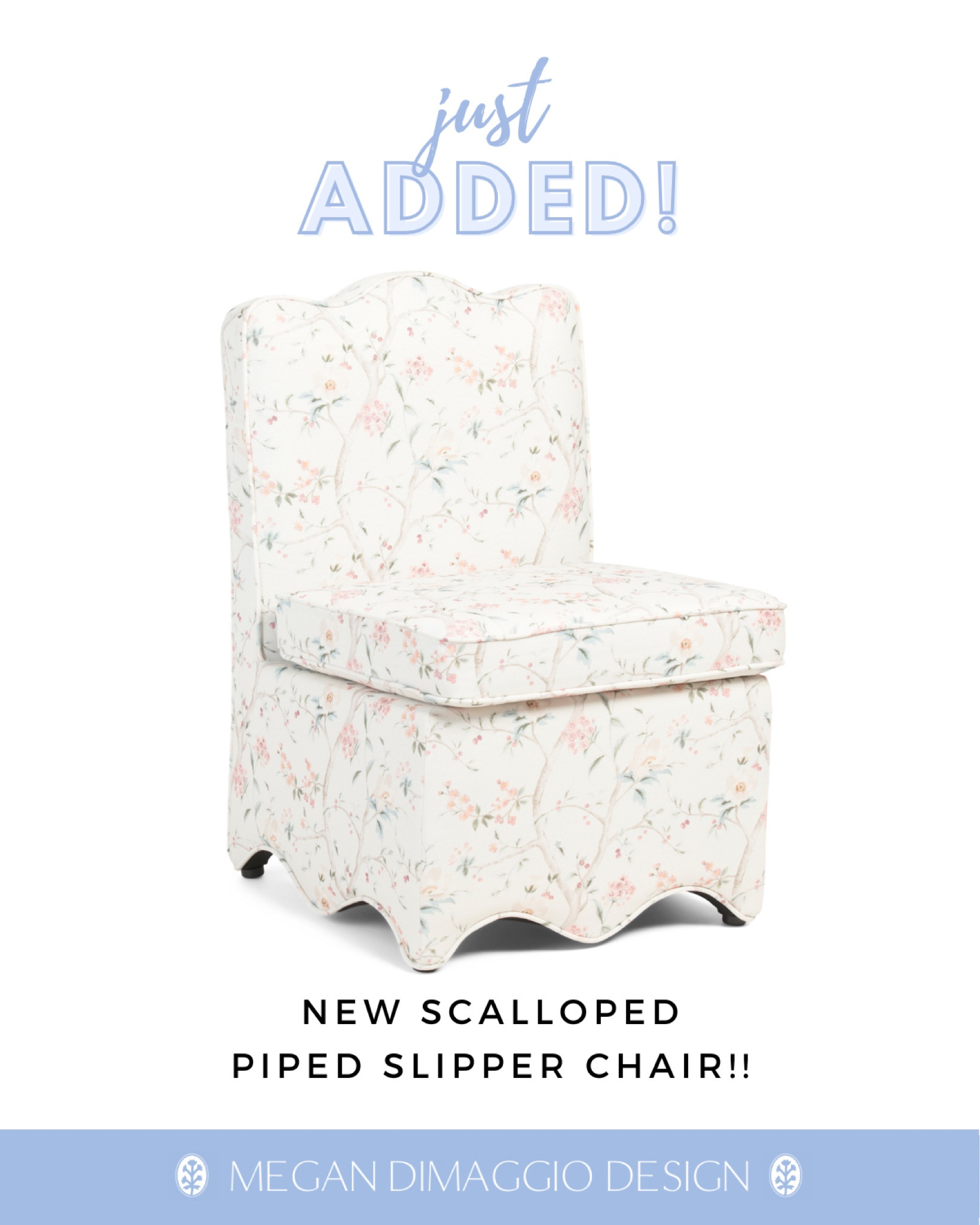 Lovely!! Just added online in this super pretty floral!! 😍🙌🏻 snag this society social look for WAY less piped scalloped slipper chair that will definitely go fast!! 😍

#LTKSaleAlert #LTKHome