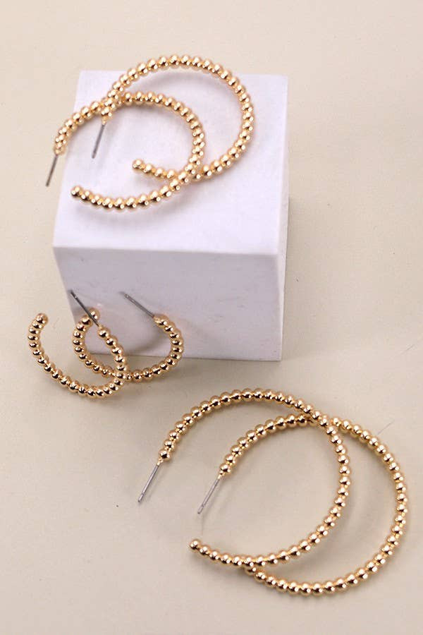 Ball Hoop Trio in 3 Sizes - Gold | Linen & Clove