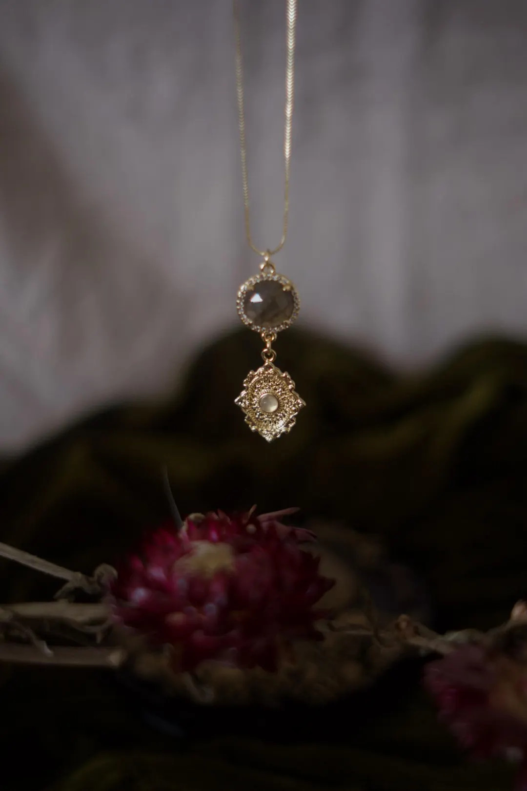 OFFICIALLY LICENSED Haunting Adeline Jewelry, Gold-Filled Labradorite Necklace, Dark Romace Jewel... | Etsy (US)