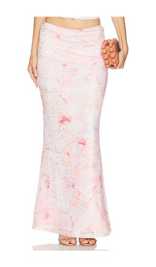 MORE TO COME Nina Maxi Skirt in Pink. - size M | Revolve Clothing (Global)