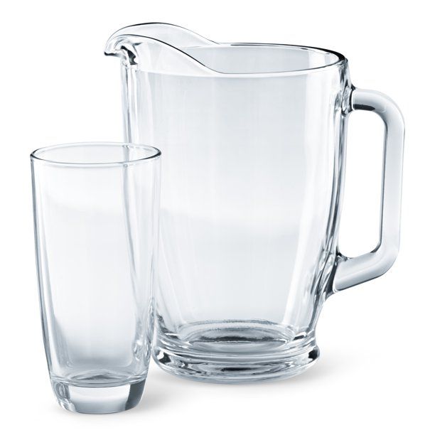Mainstays 7-Piece Clear Glass Pitcher and Drinkware Tumbler Set - Walmart.com | Walmart (US)
