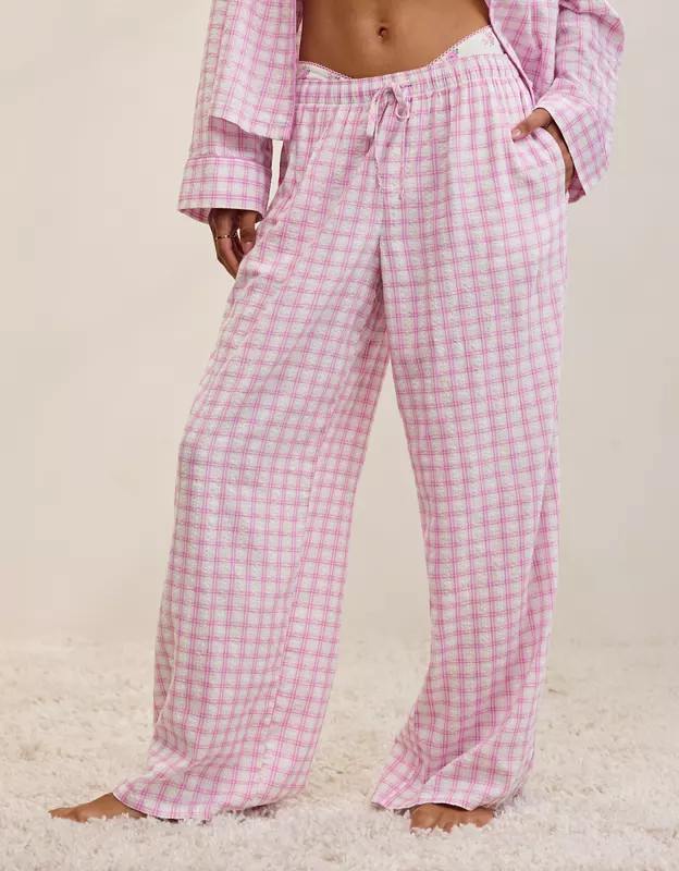 OVERSLEPT by Aerie Seersucker Trouser Pant | Aerie