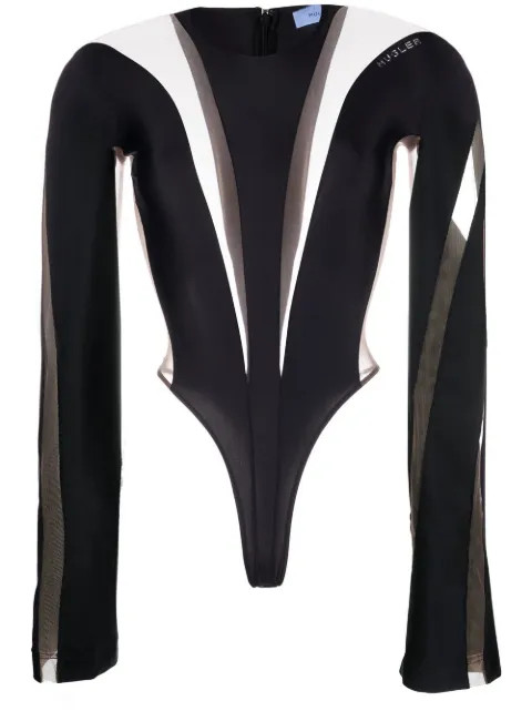 Mugler Body Transparent à Design à Empiècements - Farfetch | Farfetch Global