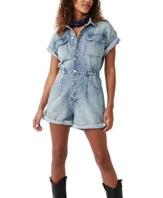 Women's Free People Marci Cuffed Shortalls | Scheels