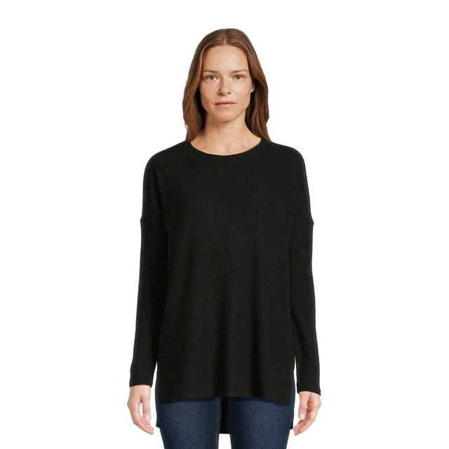Time and Tru Women's Ribbed Tunic Top, Sizes S-XXXL | Walmart (US)