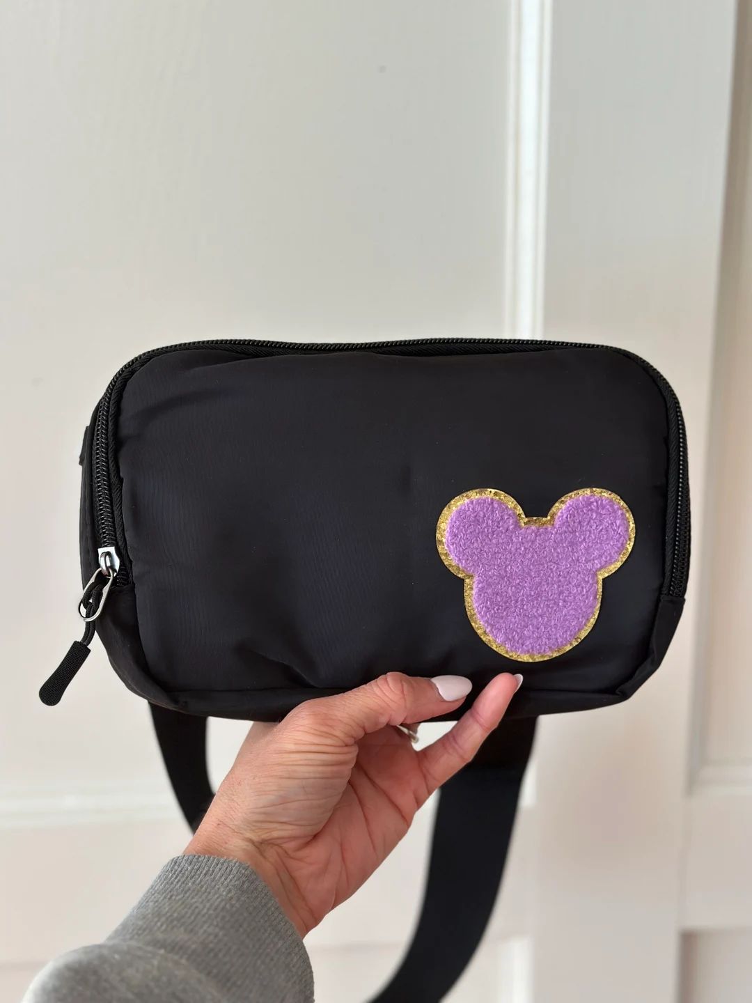 Disney Fanny Pack With Minnie Bow Patch, Disney Belt Bag, Crossbody Park Bag, Travel Bag, Chenill... | Etsy (US)