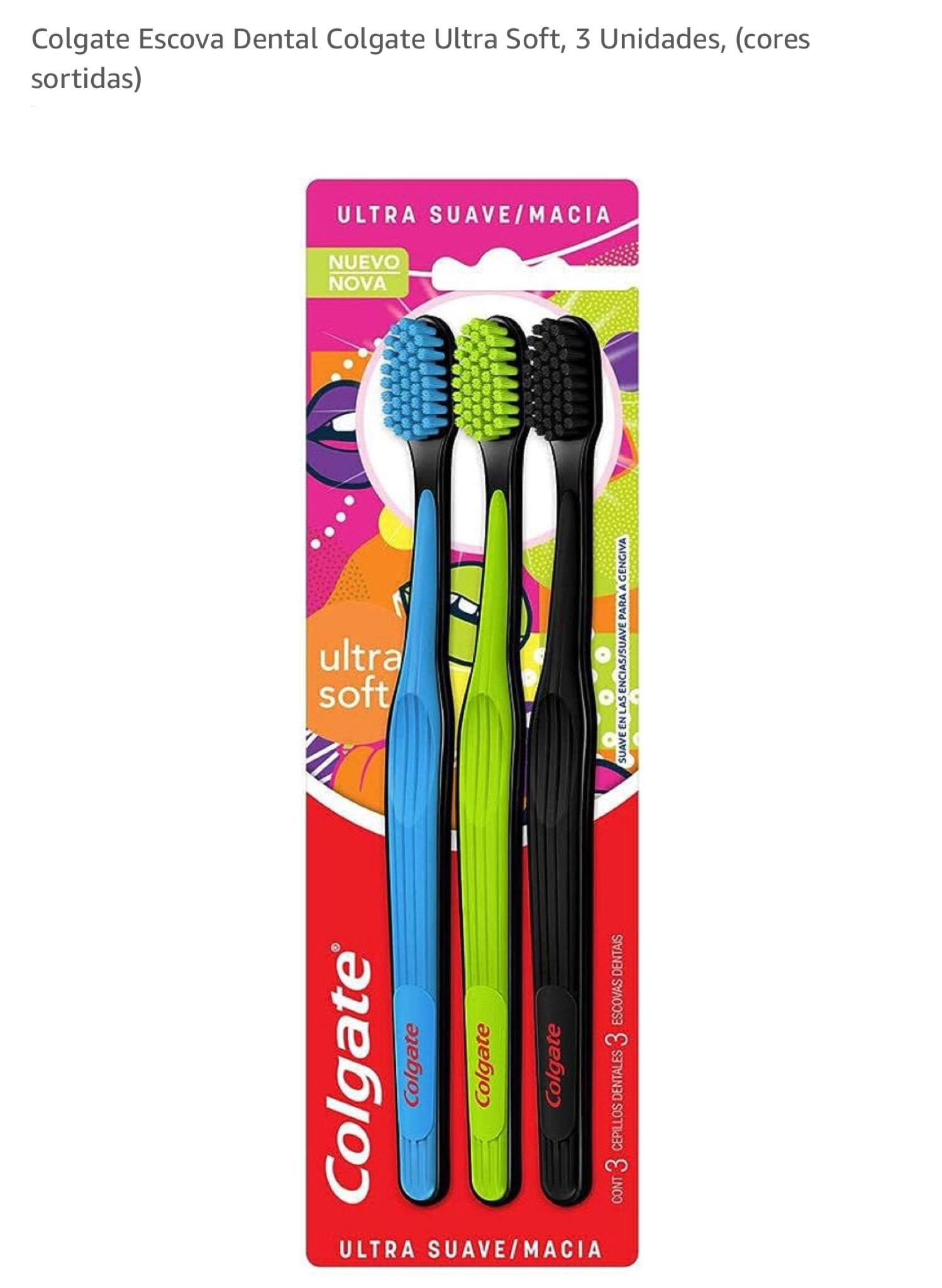 A Escova de Dente Colgate Ultra Soft em mais de 5.500 cerdas ultramacias, ultrafinas de 0,1 mm e de alta densidade para uma limpeza mais suave e eficaz dos seus dentes.

Minha preferida! 💜

#amazonnaltk 

#LTKbrasil